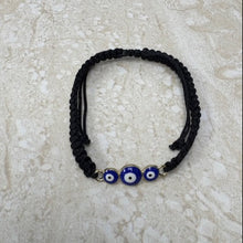 Load image into Gallery viewer, Triple Evil Eye Wrist Band
