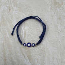 Load image into Gallery viewer, Triple Evil Eye Wrist Band
