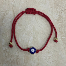 Load image into Gallery viewer, Evil Eye (Dark Blue) String Wrist Band
