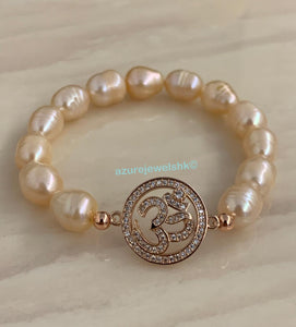 Om with Pearls Bracelet