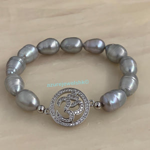 Om with Pearls Bracelet