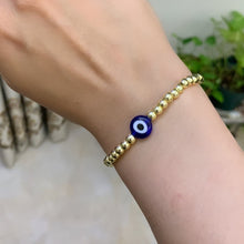 Load image into Gallery viewer, Gold Beads Evil Eye
