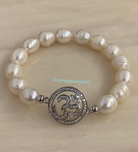Om with Pearls Bracelet