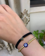 Load image into Gallery viewer, Gold Beads Evil Eye
