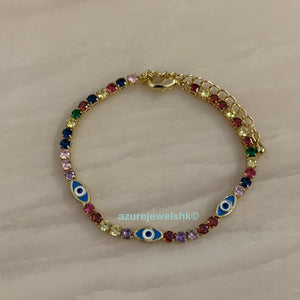 Evil Eye Tennis Bracelet