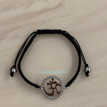 Load image into Gallery viewer, Om with Rim Stones Wrist Band
