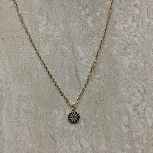 Full Stone Round Evil Eye Necklace