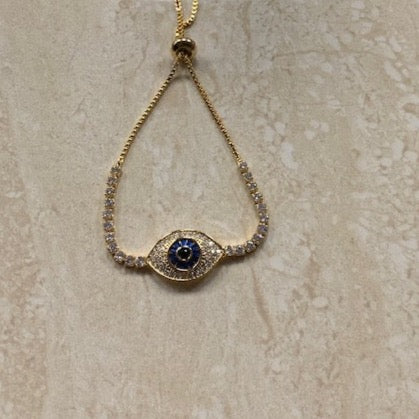 Blue Evil Eye Stones Bracelet