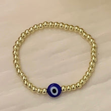 Load image into Gallery viewer, Gold Beads Evil Eye
