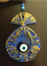 Load image into Gallery viewer, Evil Eye and Elephants Door Amulet
