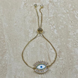 Baguette Stones Evil Eye